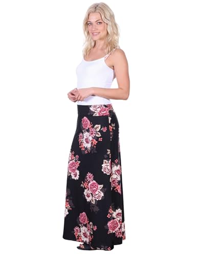 Image of Popana Long Maxi Skirt for Women, Flowy Long Skirts for Women | High Waisted Soft Trendy Rayon, Sundress Convertible Skirt, Long Length Bodycon Maxi Skirt, Petite and Plus Size