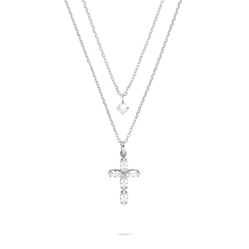 Colliers layering set pour femmes étanche ajustable avec pendentif croix