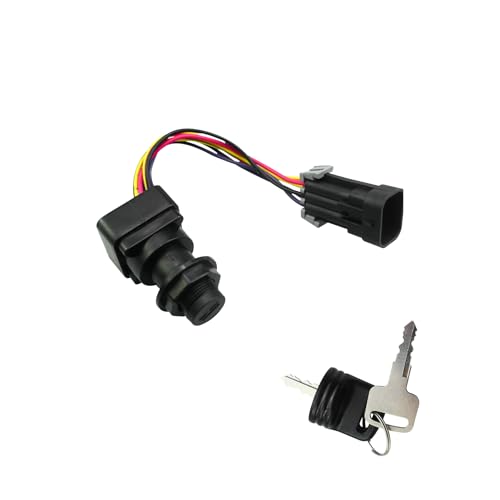 87-897716K01 Ignition Key Switch with Harness Fit for Mercury Marine Quicksilver Outboard Motor Boat Engine Key Switch Replace 8M0059686 897716