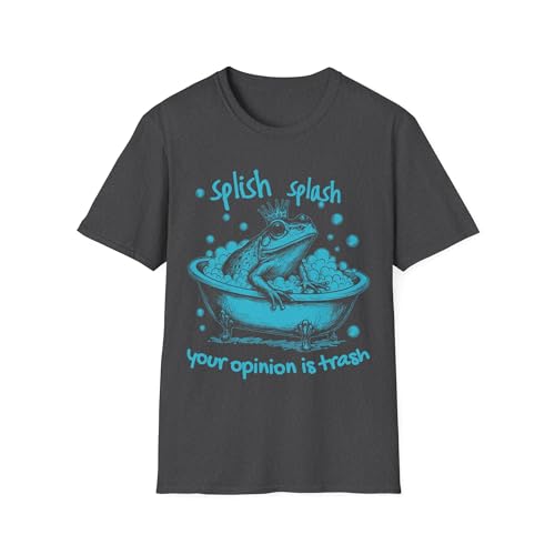 T-shirt grenouille humour grande taille confortable | Chemise graphique gris foncé 3XL