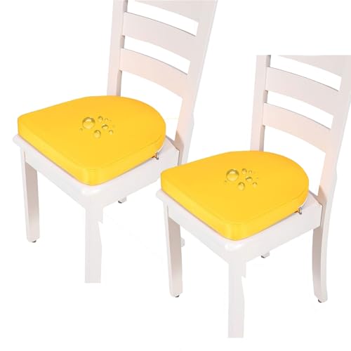 Lot de 1/2/4 Galette de Chaise de Salle à Manger avec Attaches - Imperméables Coussin de Chaise de Cuisine Déhoussables et Lavables,Coussin de Siège pour...