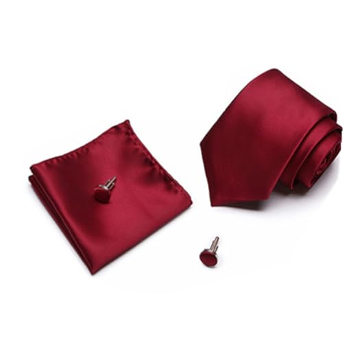 Set de corbata para hombre con pañuelo y gemelos