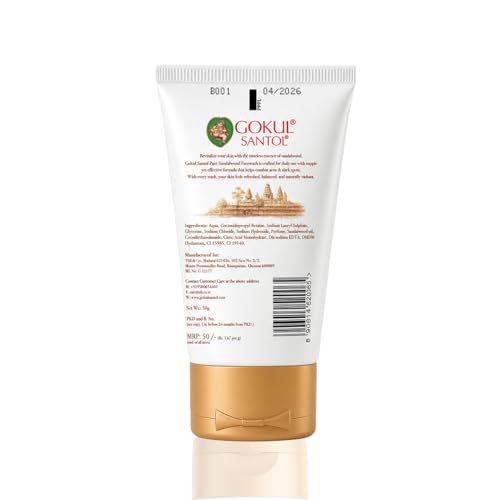 Image of Gokul Santol Sandalwood Facewash - Purifying and Nourishing Cleanser for All Skin Types 30gms pack of 3