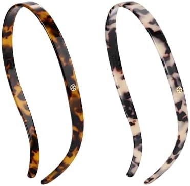 EVITA PERONI Hair Band 2PCS, Designed for Eyewear, No Pressure, No Headache, Comfortable Headbands for Women, Fashion Thin Headbands Non Slip, Hairbands for Women's Hair