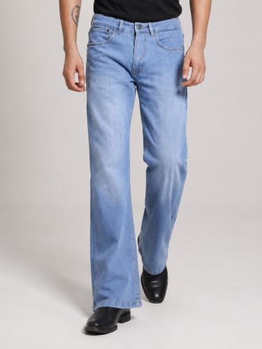 Buy Denimora Men’s Bootcut Denim Pants Blue - Image 7