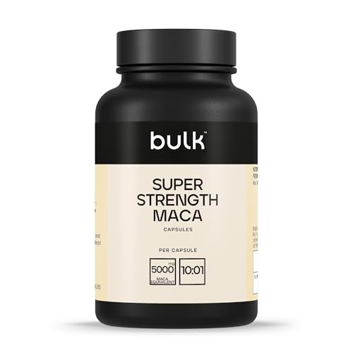 Bulk Extra Starke Maca Kapseln, 5000 mg peruanische Maca-Wurzel, hochdosiert, 5000 mg, 90 Kapseln