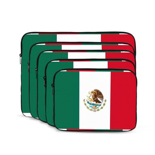 Flag of Mexico Laptop Sleeve Case 12 Inch Suitable for Notebook Computer Tablet Traveling Carrying Simple Case2