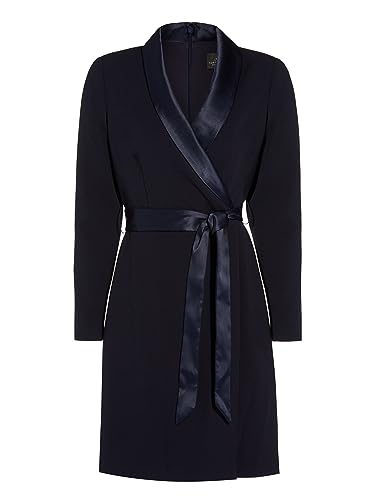 Image of Adrianna Papell Knit Crepe Tuxedo A-Line Dress