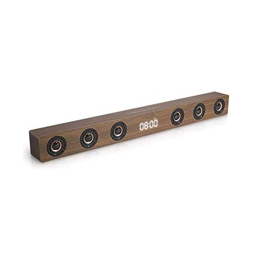 Z-COLOR Home Bar ljud, trä hem trådlös Bluetooth Home TV Echo Wall Audio HDMI Fjärrkontroll Klocka högtalare för TV, HDMI ARC/optisk/AUX/USB-anslutning