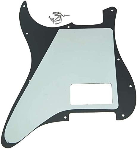 Dopro 11 Hole ST Strat One Humbucker Guitar Pickguard Scratch Plate Fits Fender Delonge Black 3 Ply - Image 3