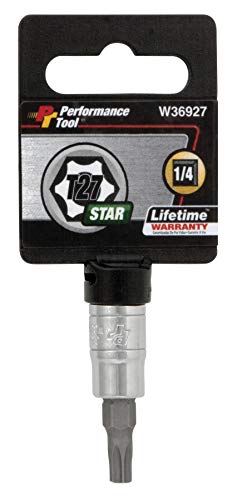 Performance Tool W36927 Chrome Vanadium Tamper-Proof Bit Set With Recessed End And Lifetime Warranty #TOP15