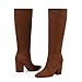Modatope Brown Suede Knee High Boots for Women Suede Pointed Toe Chunky High Heel Tall Womens Fashion Fall Knee High Boots Size 8.5