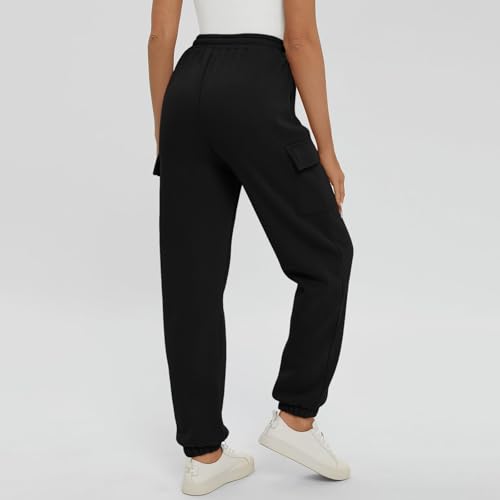 Cargo Sweatpants for Women High Waisted Baggy Casual Sweatpants Drawstring Athletic Joggers Lounge Pants with Pockets2