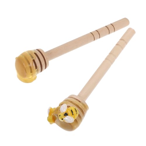 2pcs Wooden Honey Stir Sticks Xmas for Honey, Jam, Coffee Mixing