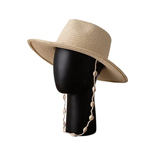 Chapeau de jazz avec chaîne de coquille au design rétro et épuré