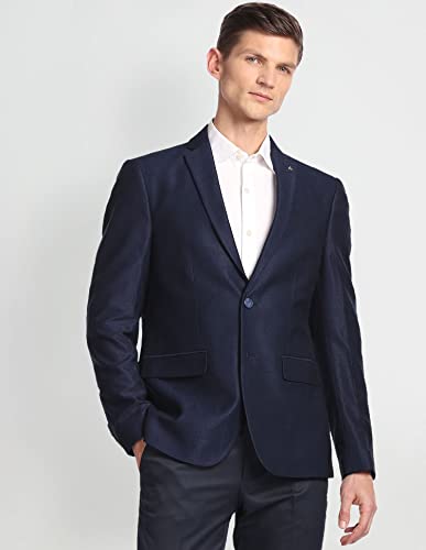 Image of Arrow Men Notch Lapel Collar Windowpane Check Blazer