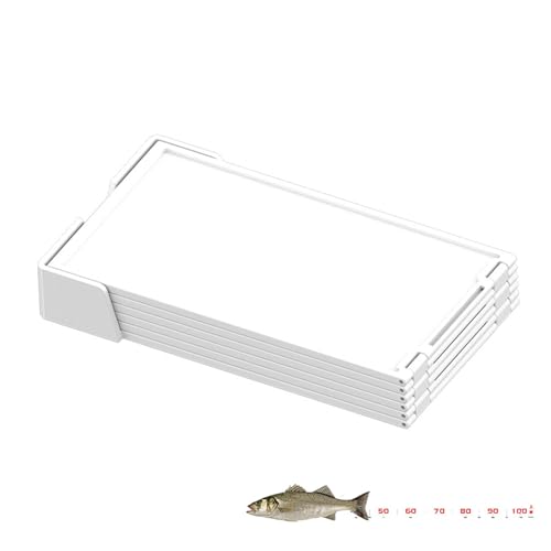 ccuzs Tabla de medición de peces, regla plegable para pescado | Regla de pescado plegable compacta e impermeable - Cinta medidor de peces portátil con grabado transparente, medidor de peces