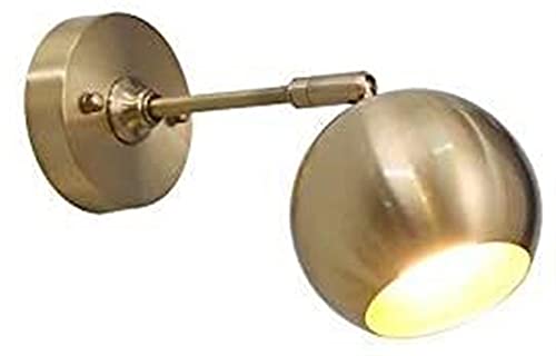OOMRNV Lámpara De Techo De 10 Cm con Pantalla De Bola De Cobre, Iluminación De Latón, Aplique De Latón con Lustre Led,