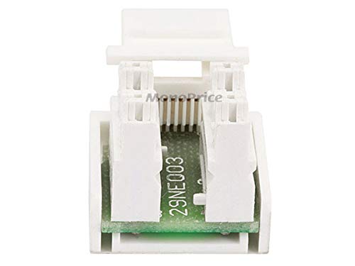 Monoprice RJ12 Keystone Jack 110 Type White miniatura 2
