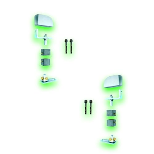 Déco fer Forgé- 2 PIVOTS Pour PORTAILS- Grandes Charge-Acier A Visser Reglable 115 x 80 mm-Ouvre Porte Portail Battant- KIT 2 Axe avec Bouchon TUBE CARRÉ 40x40X2 mm...