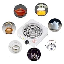 Image of Portable Electric Hot Plate Single Burner | Compact Coil Stove with Temperature Control for Home, Office, Hostel & Travel Cooking