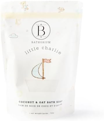 Bathorium Little Charlie Bath Soak – Gentle & Nourishing Soak for Babies & Sensitive Skin, Made with Coconut Milk & Oatmeal, Sulfate-Free, Moisturizes & Soothes Delicate Skin, 750g