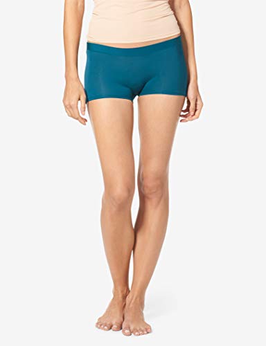 Tommy John Women's Second Skin Boyshort Panties - 3 Pack - Comfortable Boxer Brief Underwear for Women (Ink Blue, Medium)