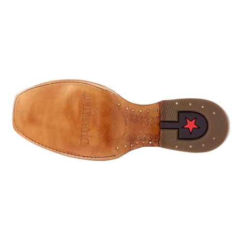 Durango® Men's PRCA Collection Shrunken Bullhide Western Boot, Nicotine And Burnt Sienna, Size 7(M)4