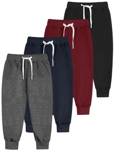Resinta 4 Pack Toddler and Boys Joggers Sweatpants Cotton...