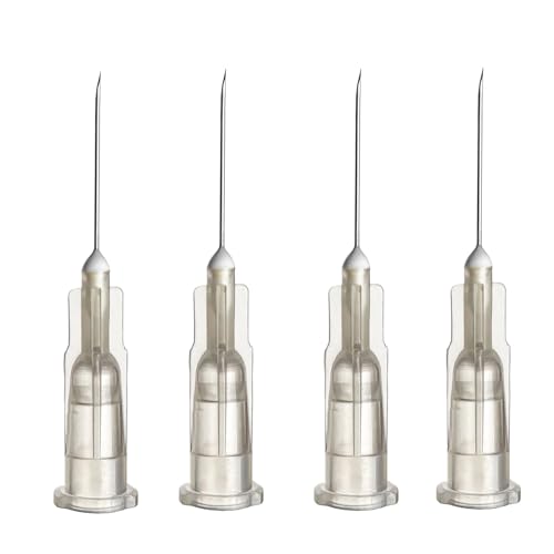 Image of 100Pack 27 Gauge 1 /2 inch Needles Luer Lock for Refilling Ink | Individually Packaged