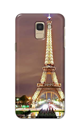 Image of PRINTFIDAA Lovers Famous Place Eiffel Tower in Paris Printed Designer Hard Case for Samsung Galaxy J6 (2018) (5.6 inch) / Samsung On 6 (2018), J600F / DS Back Cover -(e) RPM1009