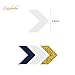 NICROLANDEE 3pcs Nautical Party Decorations Navy Blue Paper Arrow Banner Garland Gold Glitter Chevron Design Tribal Party Wall Window Streamer for Baby Shower Birthday Bachelorette Party Supplies