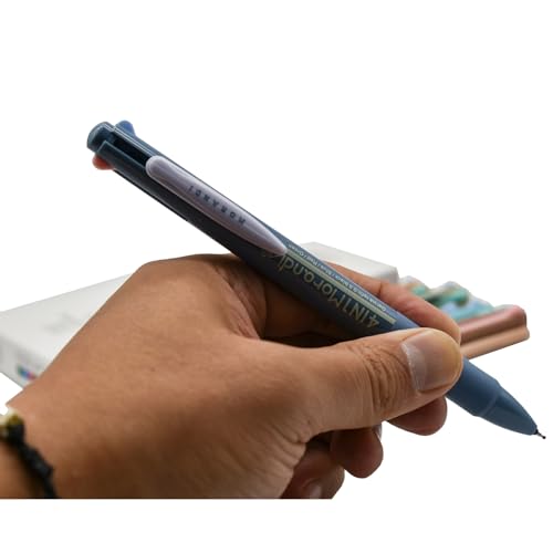 12 bolígrafos de gel multicolor 4 en 1 retractiles miniatura 6