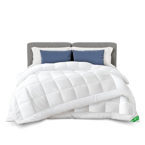 VOUNOT® Edredón de Microfibra Duo 4 Estaciones 200x200 cm (Cama 105), Edredón Relleno Nórdico 3 en 1 200+300=500 gr/m², Suave y Transpirable Caliente y Cómodo, con Certificación Oeko-Tex, Color Blanco