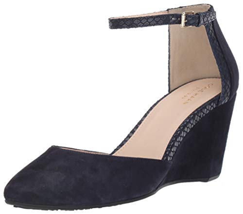 Cole Haan Women's Lara Wedge 75Mm Pump, Marine Blue Suede, 7.5 B US