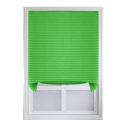 Persiana Veneciana Cortina Opaca autoadhesiva no Tejida for Cortina, persiana Plisada, decoración for Sala de Estar, Dormitorio y baño(Green)