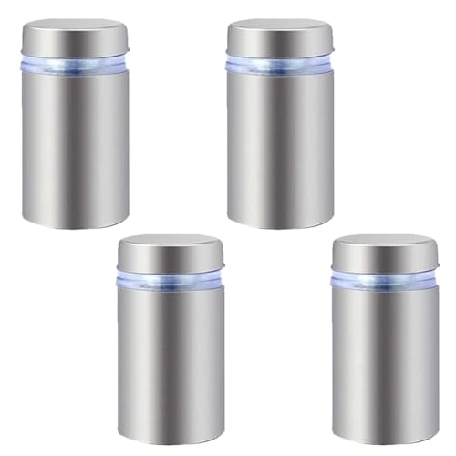 ZAMXHUG 4pcs Abstandshalter Wand, Abstandhalter Edelstahl, Wandabstandshalter, Distanzhülsen Edelstahl, Schilderhalter, Wandabstandshalter für Displays Aufhängen Glas Spiegel Acryl, Silber(12x20mm)