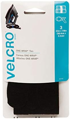 Velcro 90700 7/8" X 23" Black ONE-WRAP Ties 3 Count