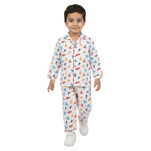 Image of CLAP Kids Cotton Printed Full Sleeves Night Suit