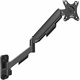 VIVO Single Monitor Counterbalance Wall Mount for 32 inch Screens up to 19.8 lbs, Full Motion, Max VESA 100x100, Black, MOUNT-V001G