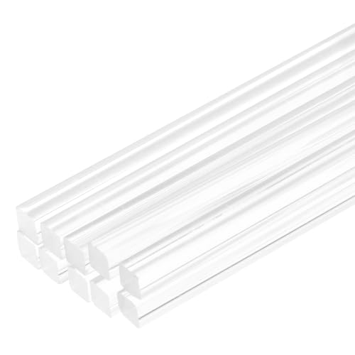 Image of MECCANIXITY 10pcs Acrylic Square Rods 3 /16 inchx14 inch Clear Acrylic 5mmx350mm