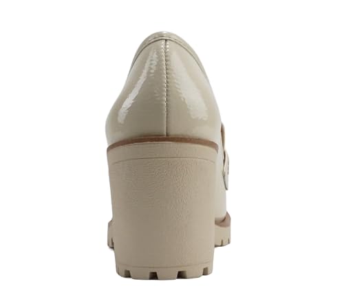 Image of Soda inchKinder inch ~ Women Slip On Chunky Mid Heel Lug Sole Penny Loafer Shoe