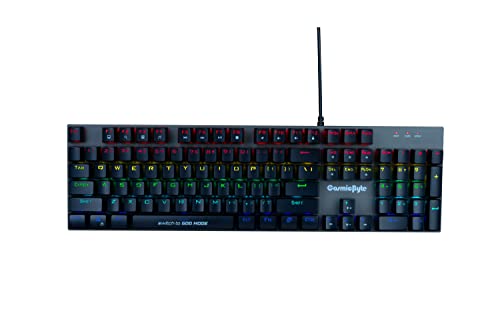 Cosmic Byte CB-GK-27 Vanth Mechanical Keyboard Upgraded with Swappable Outemu Blue Switches and Rainbow LED (Black/Grey) view 1