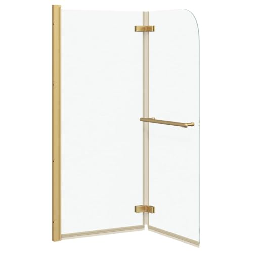 Paroi de douche pour petite salle de bain dorée et rotative - 3