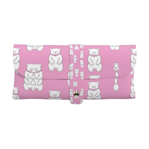 DRTGEDS Polar Bear Red Unisex Polyester Sunglasses Pouch Eyeglass Case For All For Party