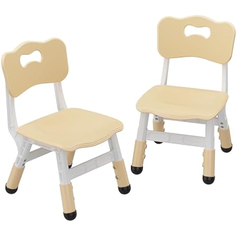 GAOMON Kids Chair, 3 Level Height Adjustable Kid Chair, Natural (2 Pack) Cover