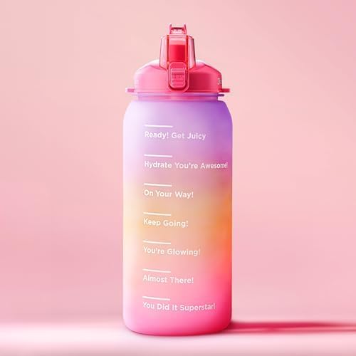 Juicy Couture "Motivate" Fashion Water Bottle - 74oz - Stylish Trendy Hydration Bottle in Purple, Yellow, and Pink - Stay Fashionable and Hydrated On-the-Go! - Image 6