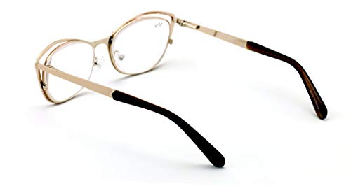 Image of Premium Women Cateye Optical Frame Reading Glasses - Fashion Metal Readers- Eyeglasses