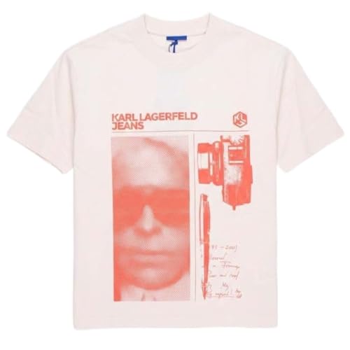 Karl Lagerfeld Jeans Regular Karl tee Camiseta, Beige, XL para Hombre