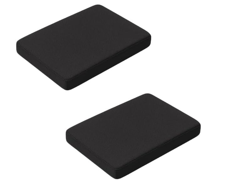 Pack of 2 Pilates Head Cushions – Memory Foam Yoga Pillow 2"/5cm for Balance Pad, Knee Support, Pilates Block, Yoga Cushion – Removable Organic Polyester Cover, Machine Washable 30×20×5cm (Black) — image 1